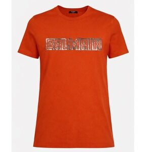 Balmain Paris Metallic Logo Tee XL Luxury Designer Streetwear T Shirt